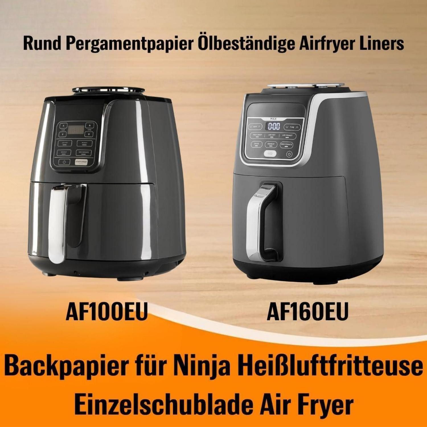 LuxusKollektion Backpapier Backpapier Airfryer Einweg Antihaft Ölfest Rund – 20 cm – 100x