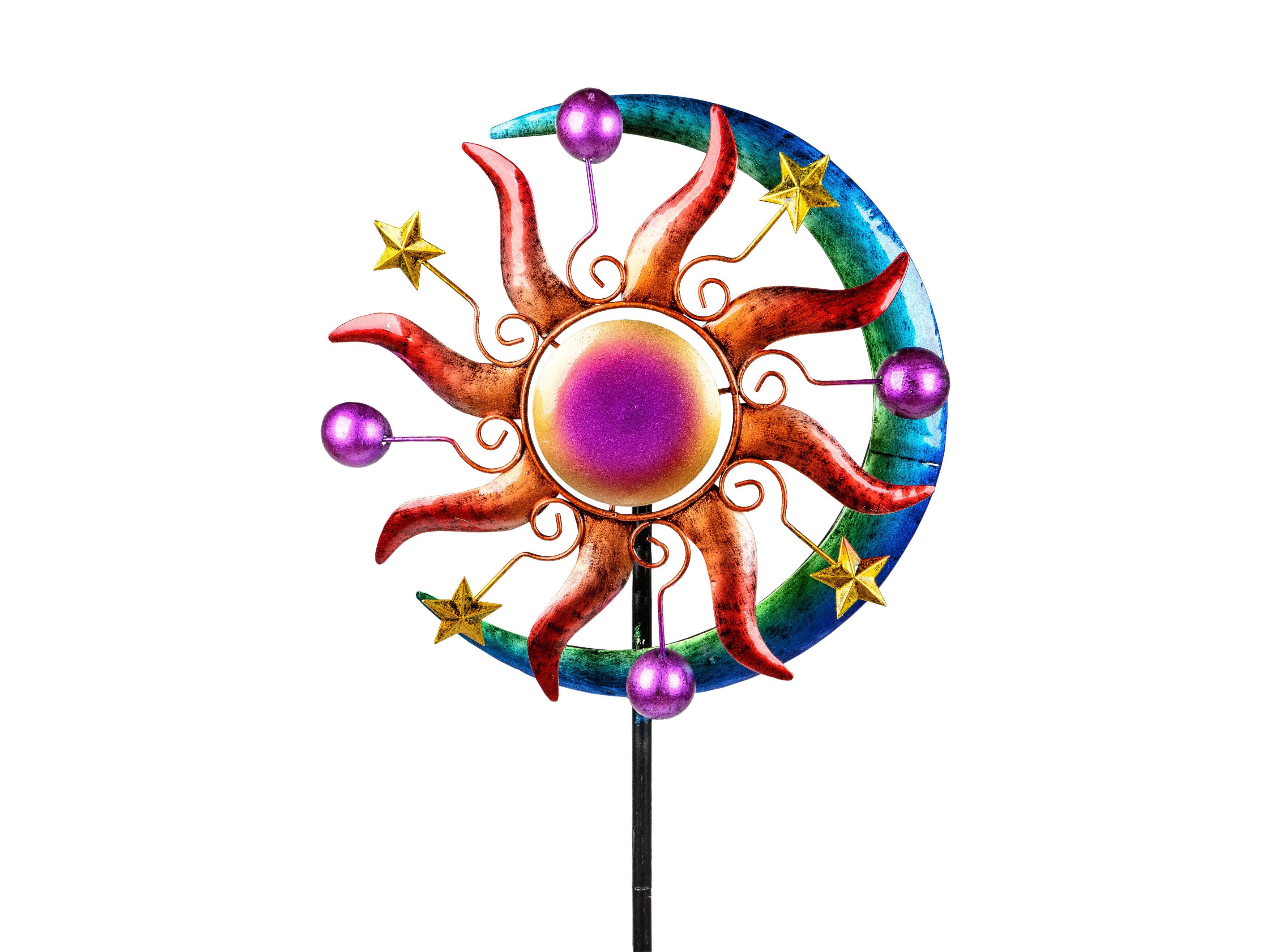 formano Deko-Windrad Buntes Windrad für den Garten aus Metall Windspiel Windmühle