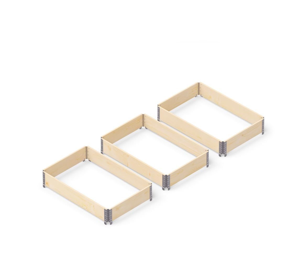 Upyard Hochbeet Upyard Palettenrahmen Hochbeet 3er-Set 80 x 60 cm – Bild 4 von 5