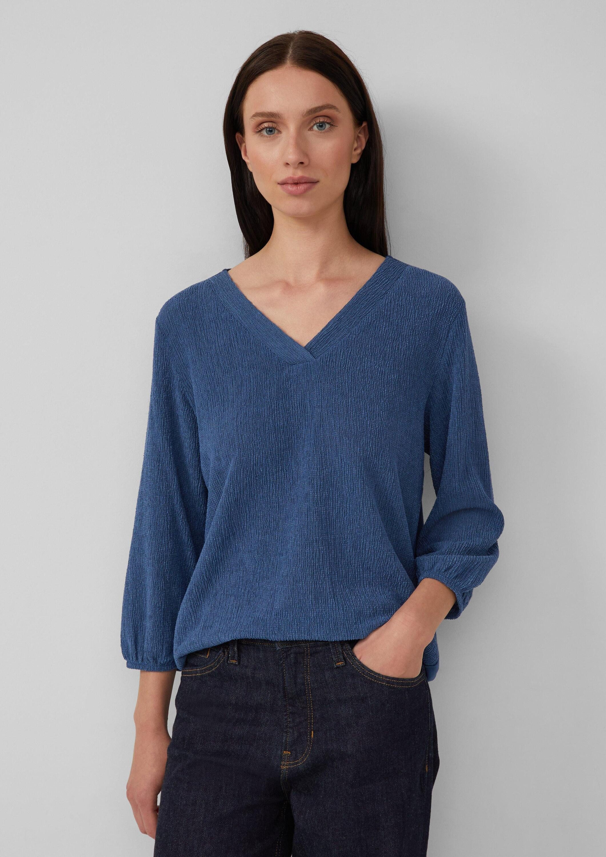 s.Oliver 3/4-Arm-Shirt T-Shirt Shirt im Fabricmix günstig online kaufen