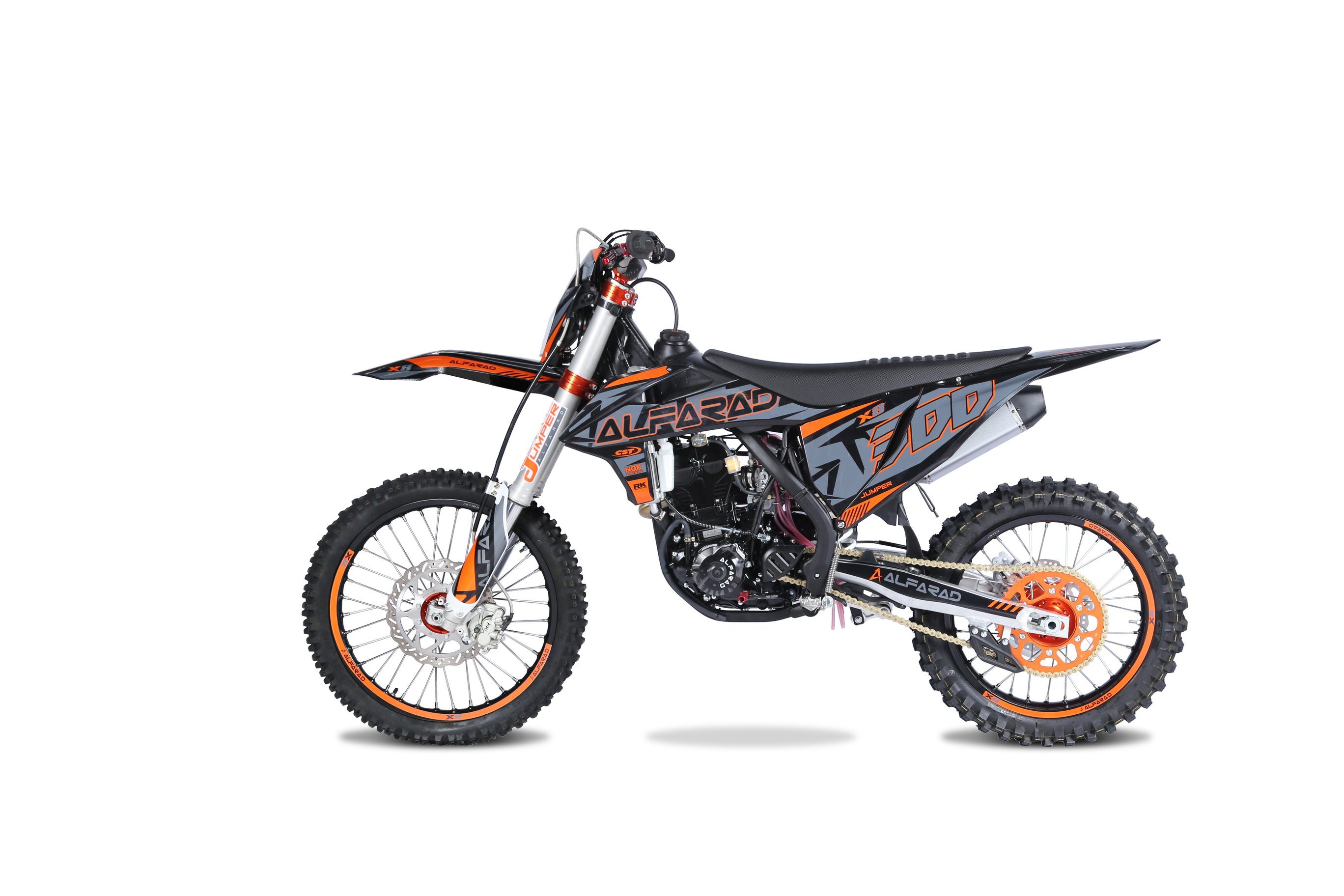 KXD Dirt Bike 300ccm Alfarad X8 Dirtbike Vollsross Enduro Crossbike 21/19 Black