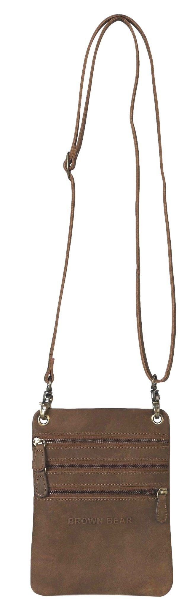 Brown Bear Schultertasche Lotte Modell MJ 151, aus Echtleder in kompaktem Format
