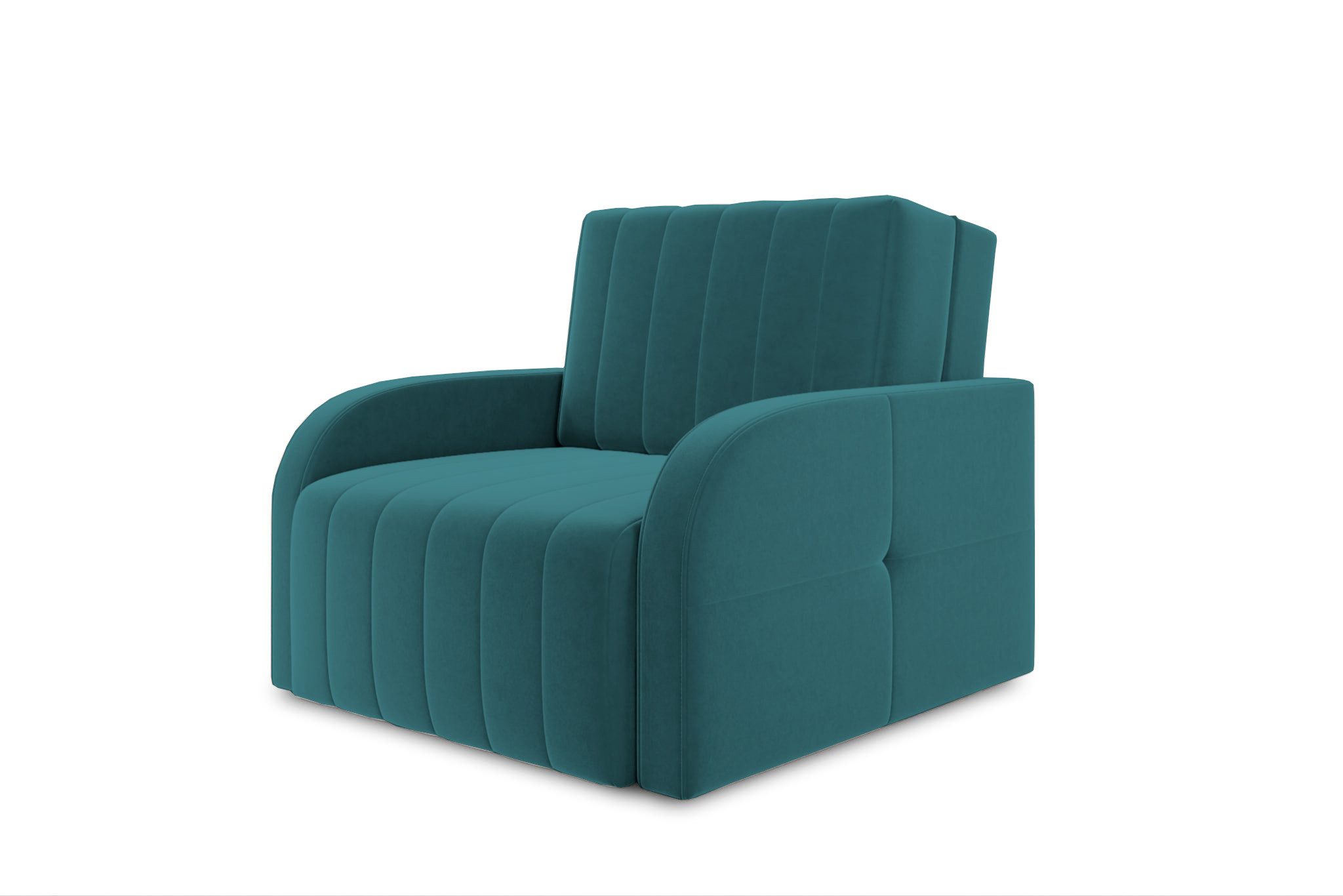 MOEBLO Kindersofa aus Samtstoff MONTANA 80, mit Bettfunktion Schlafsofa mit Bettkasten Sessel mit Schlaffunktion Schlafsessel Sofa Sessel Jugendsofa Schlafsofa 1-Sitzer Gästebett, mit Relaxfunktion