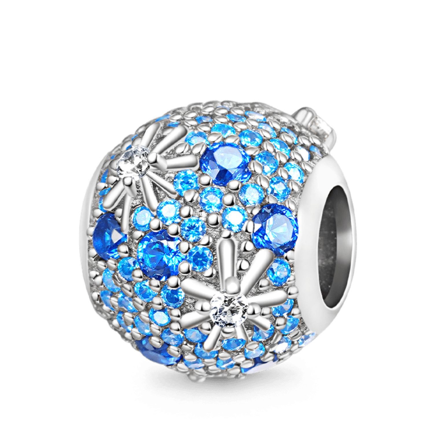 Bead Gnoce Charm Feuerwerk GYC036 Silber