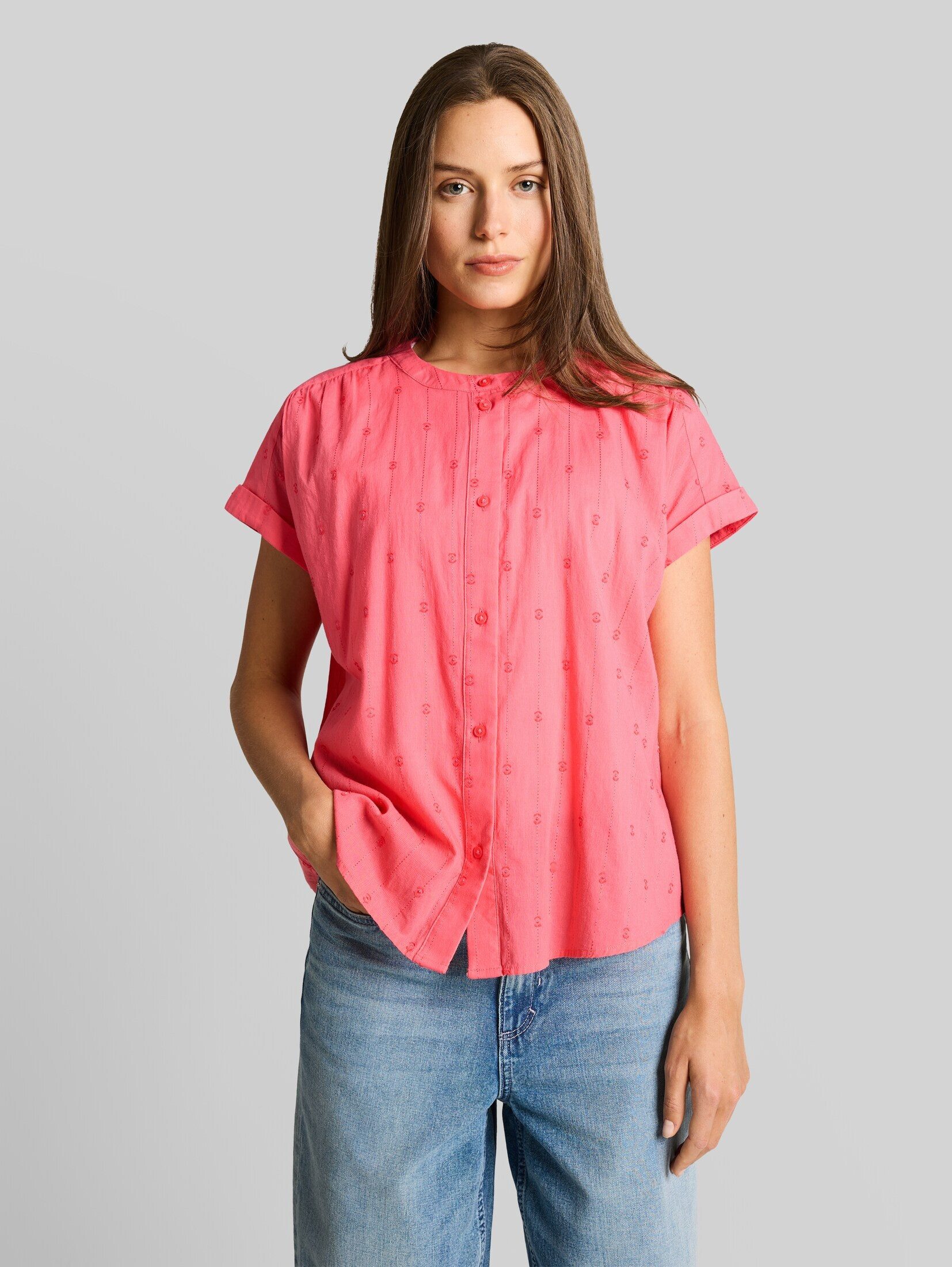 TOM TAILOR Kurzarmbluse Blusen & Shirts Loose Fit Bluse