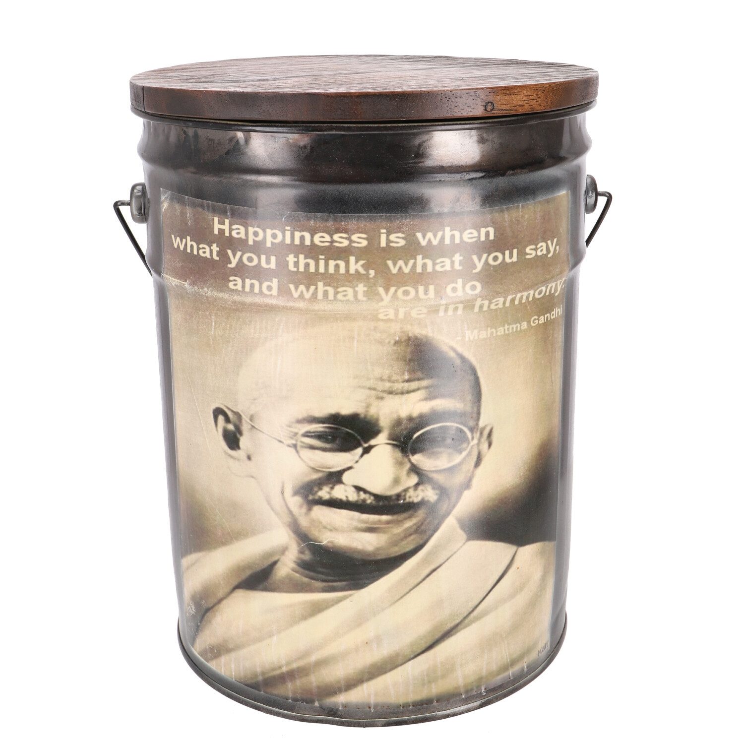 Guru-Shop Stuhl Hocker Eimer Sitzschemel mit Holzdeckel,..
