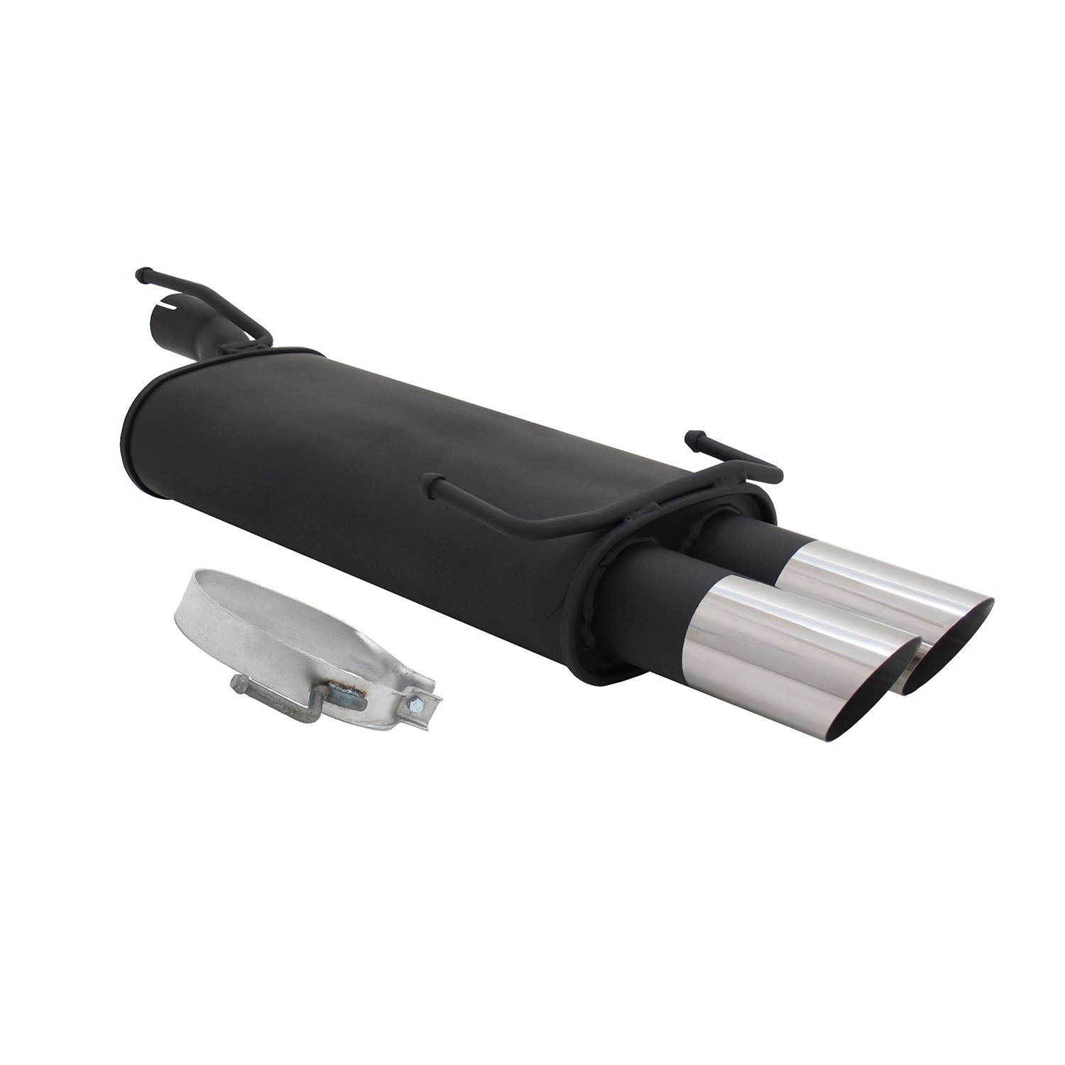 OMAC Auspuff-Flexrohr Novus Sportauspuff für Opel Astra F / Opel Kadett E 2x76mm mit ABE, (1-tlg), Leicht austauschbar - Doppelter Ausgang