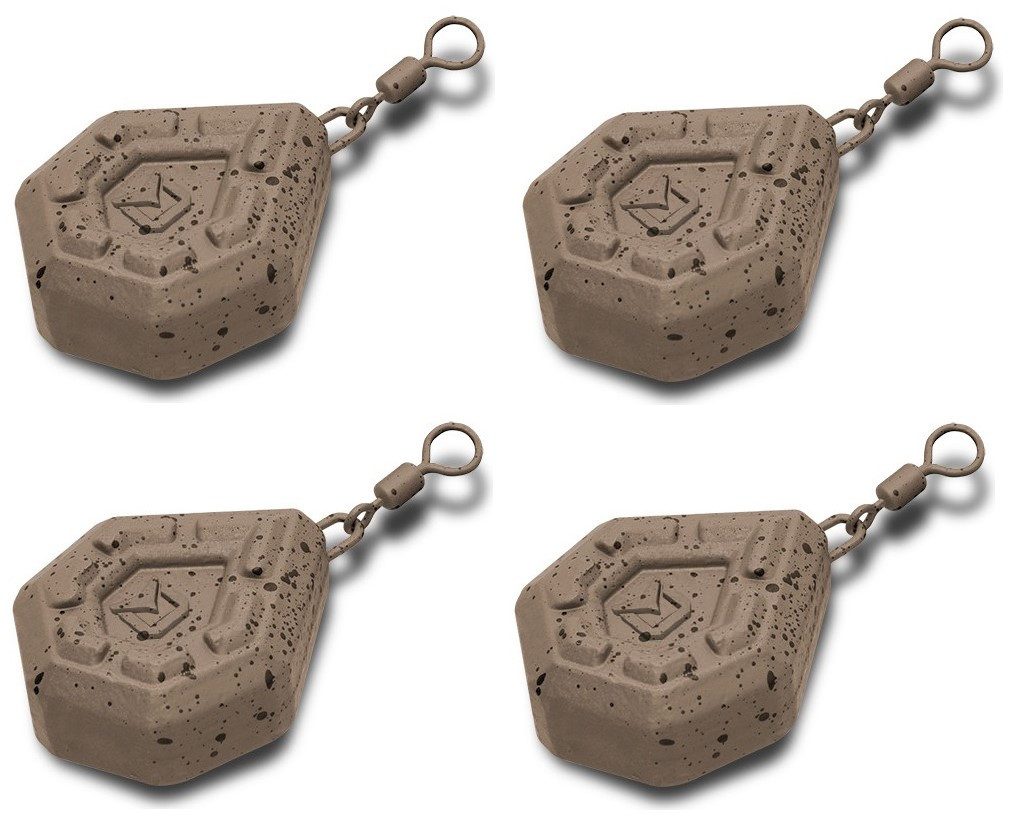 Delphin.sk Karpfenblei Blei SET Gewicht Karpfen CyberBARBED Voll 60g 80g 100g 120g BLEIFREI, (4-St), Natürliche Braunton Цвета(ов)