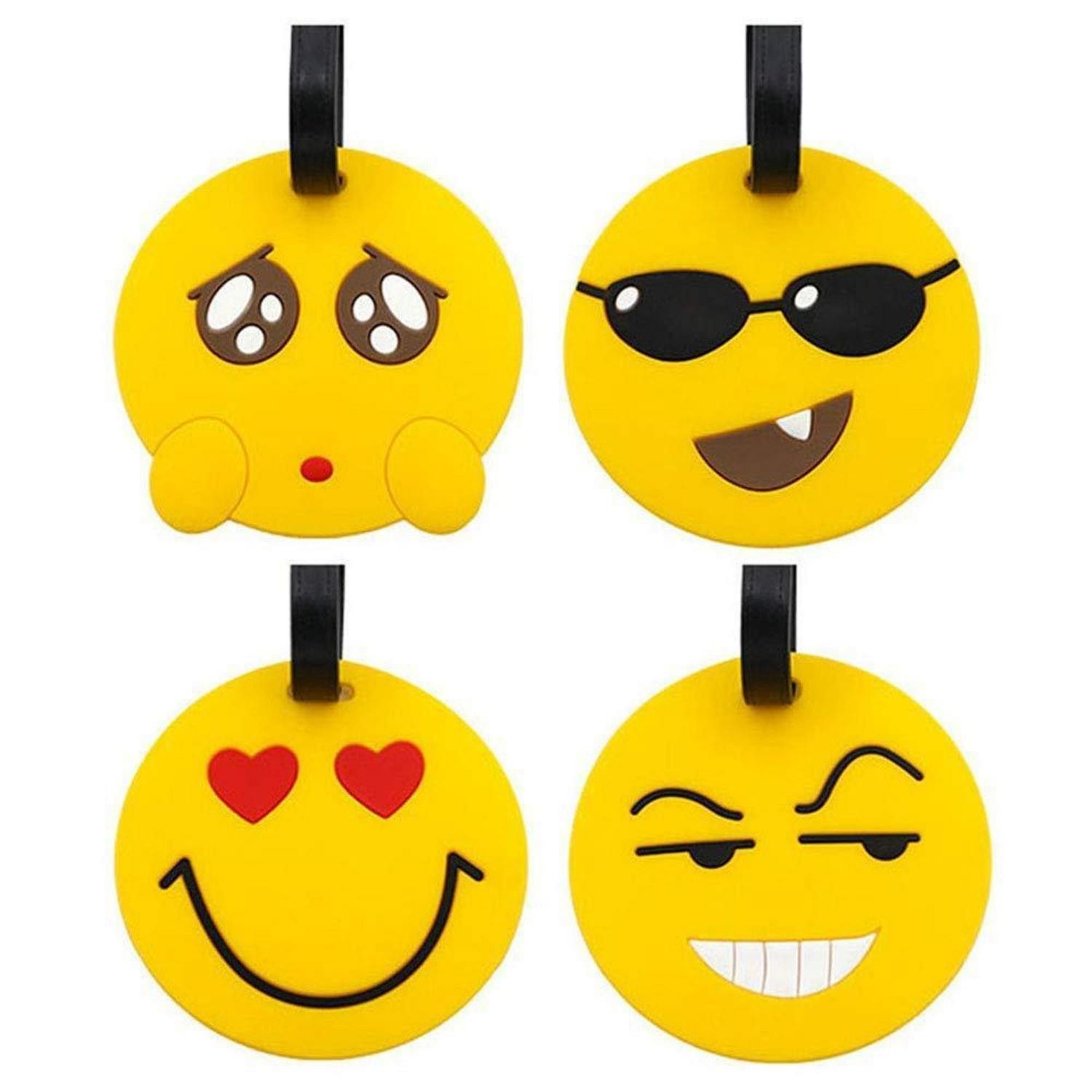 LuxusKollektion Gepäckanhänger Reisegepäck Tags Koffer ID Label Halter PVC Identifikator Emotion 4pc