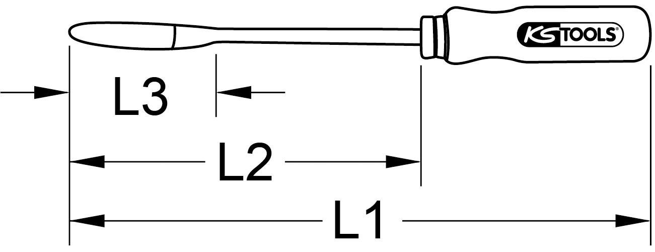 Thumbnail - KS Tools Universalschaber Löffelschaber / Langschaber, 270mm