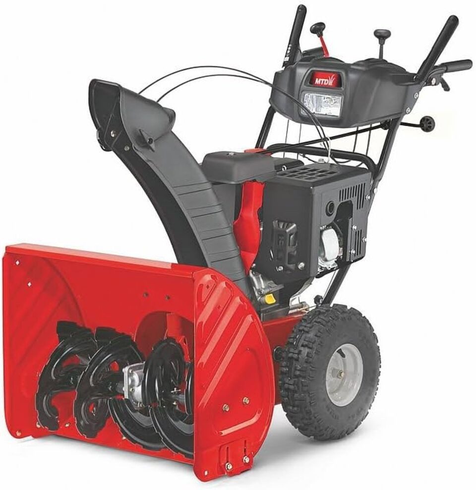MTD Benzin-Schneefräse Optima ME 66 Schneefräße, rot, 66 cm, Seilzug & E-Start 230 V