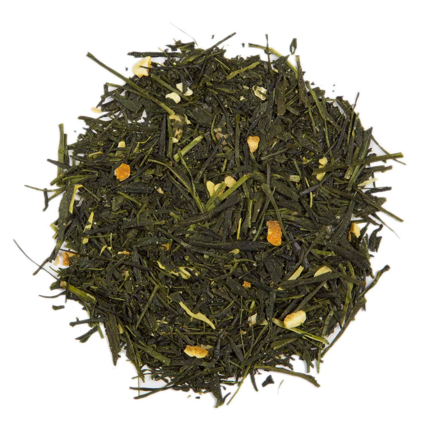 tea exclusive Tee Japanese Summer, Sencha mit Yuzu Frucht, BIO, Grüner Tee, Japan, 100g, Mild und angenehm erfrischend im Abgang.