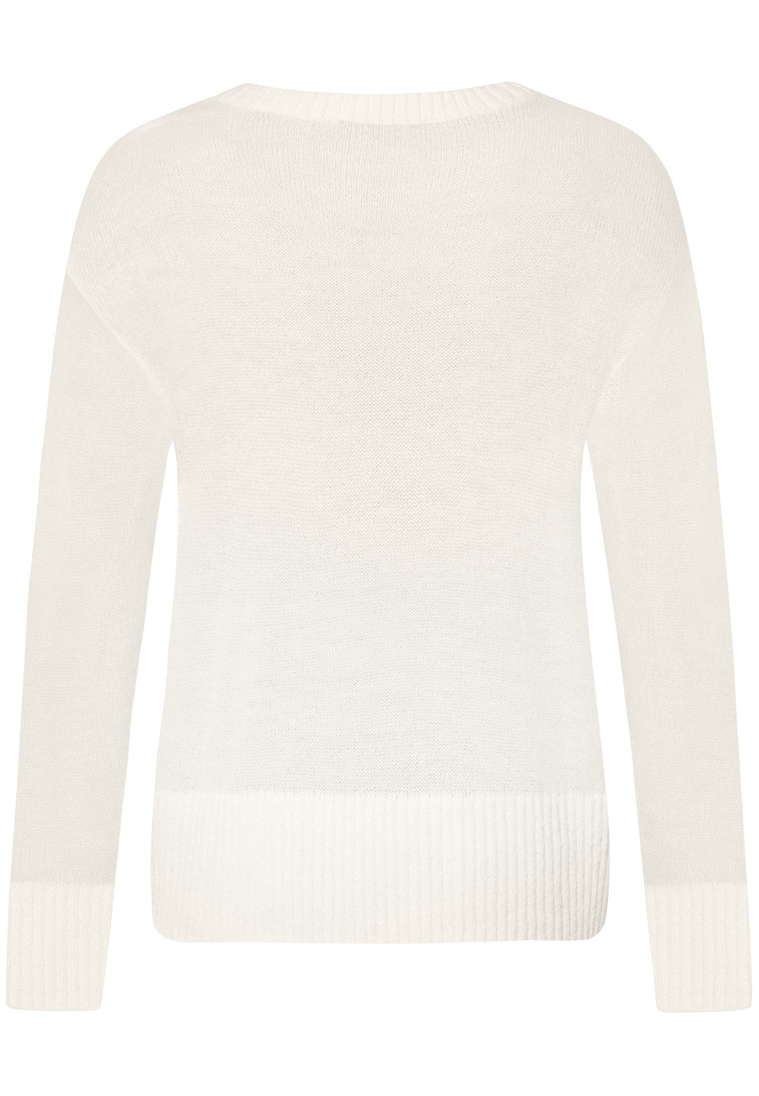 Zero Strickpullover Damen mit Alpakawolle (1-tlg) Plain/ohne Details