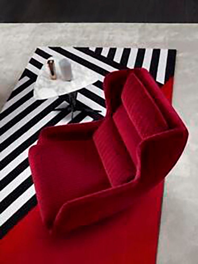 JVmoebel Sessel Luxus Sessel Modern (Sessel), Luxus Echtholz Europe Möbel Polster in Stil Rot Made Italienischer