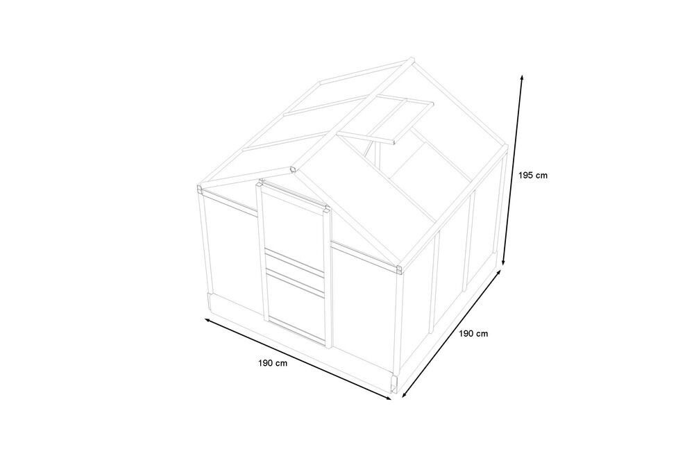 OUTFLEXX Gewächshaus silberfarben | Rab...