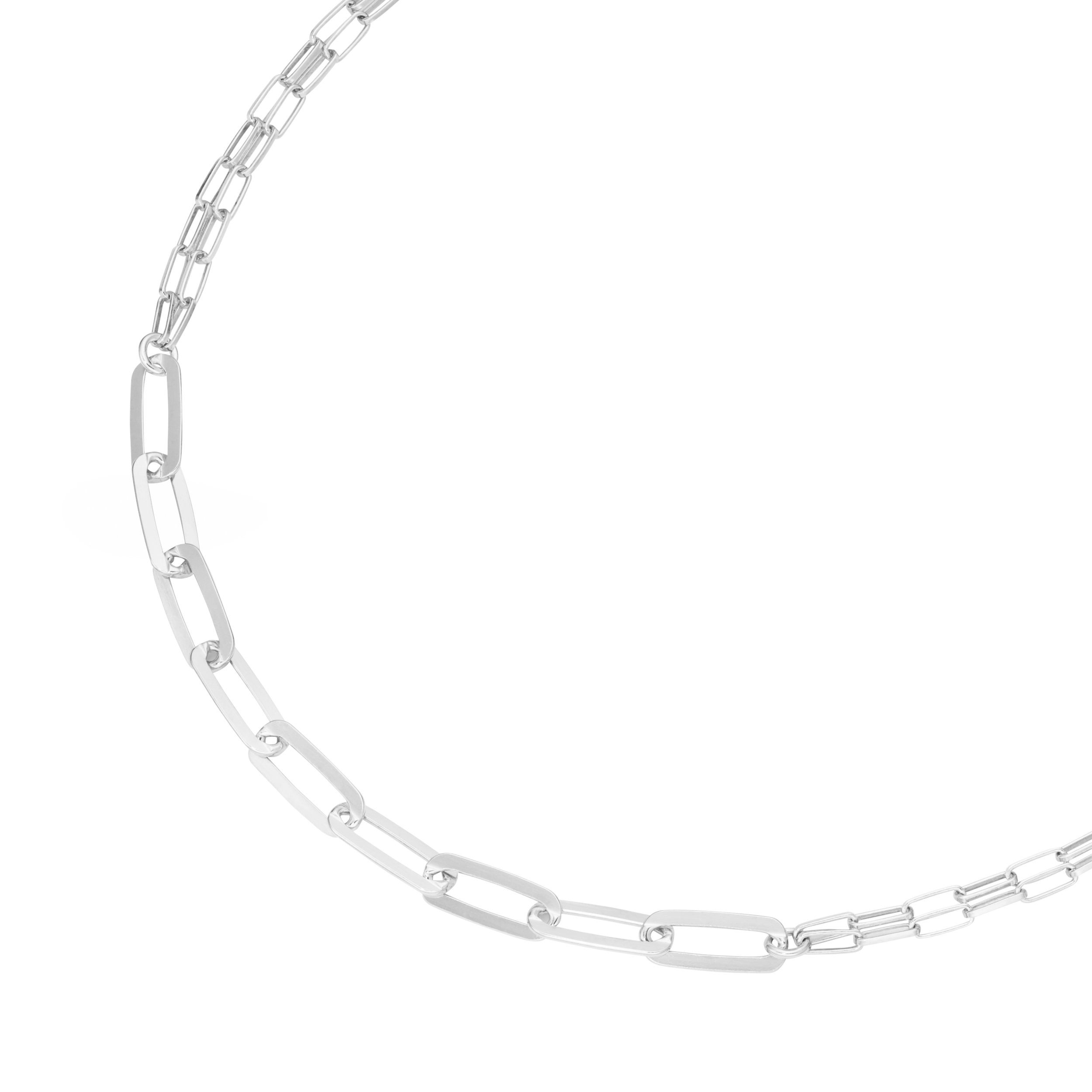Smart Jewel Collier längliche ovale 925 Silber Glieder