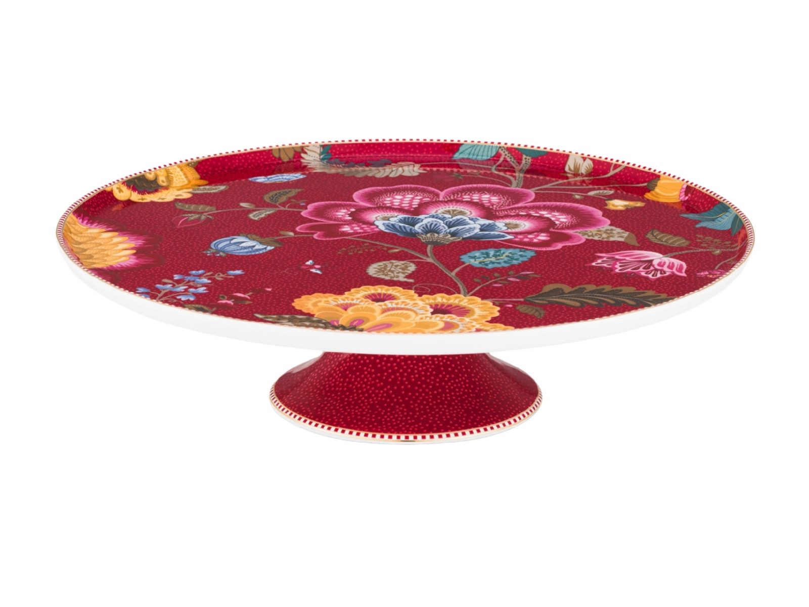 PiP Studio Tortenplatte Blooming Tales Fantasy Dark Red Kuchenplatte 30,5cm, Porzellan, (Platten)