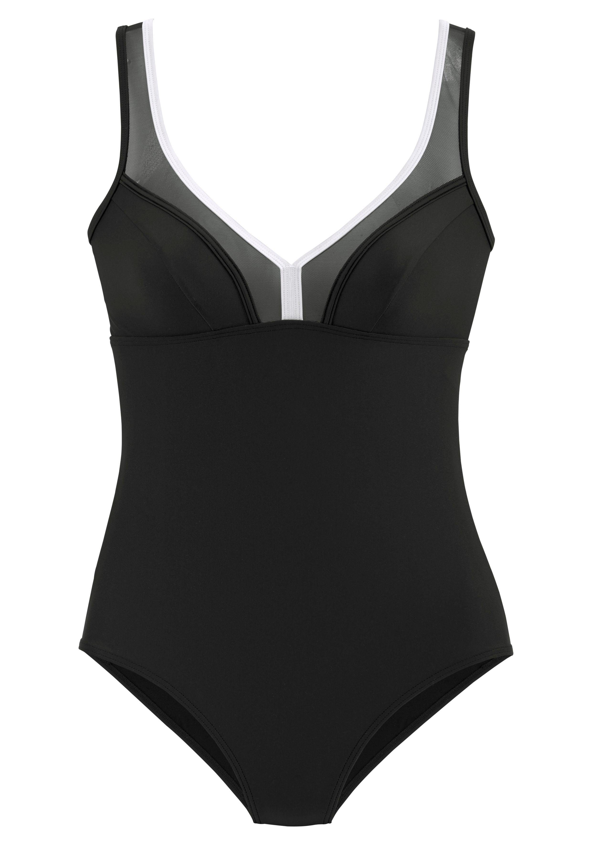 LASCANA Badeanzug mit Mesh-Einsatz und Shaping-Effekt günstig online kaufen