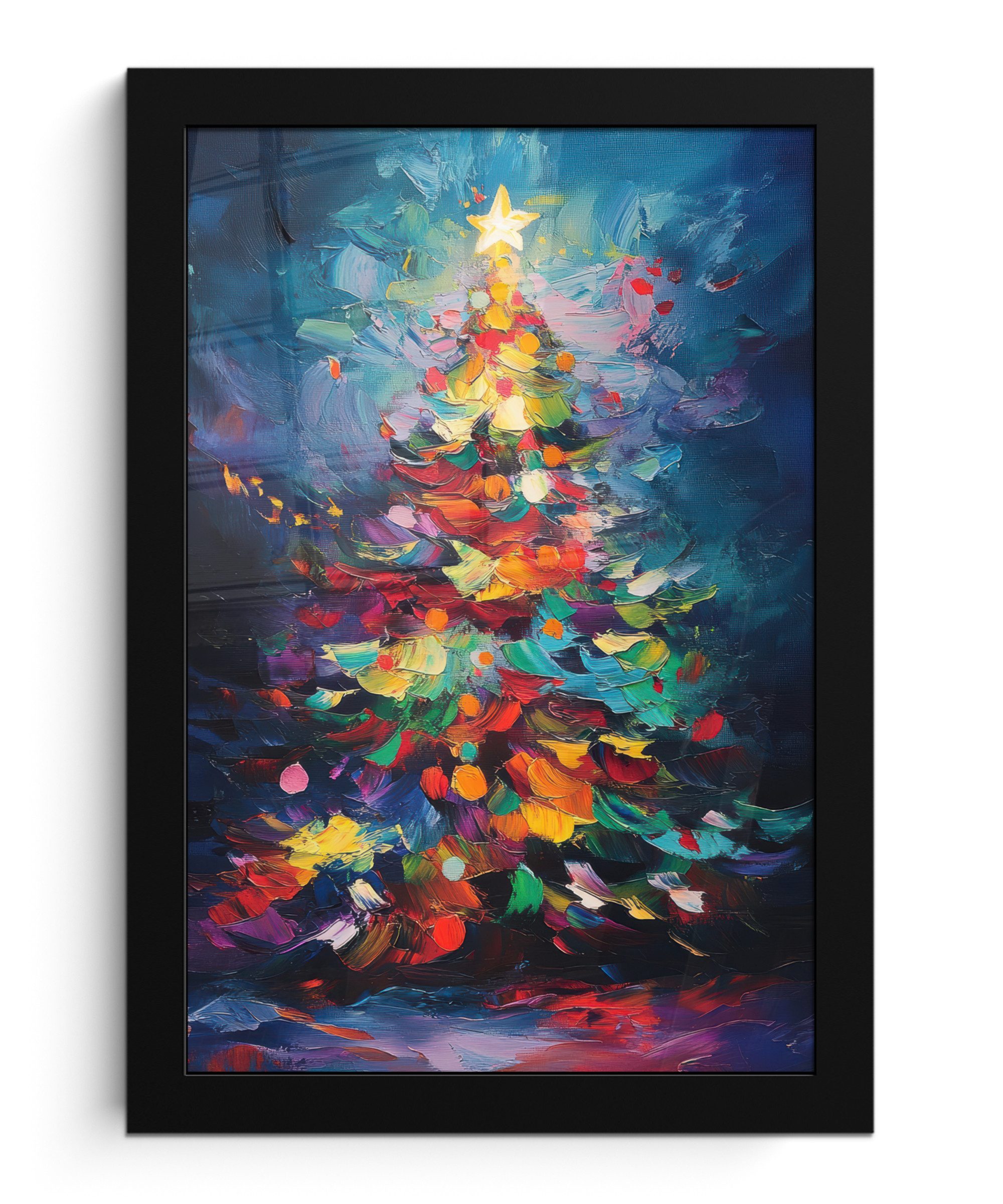 Poster Weihnachtsbaum - Weihnachten - Abstrakt - Farbenfroh