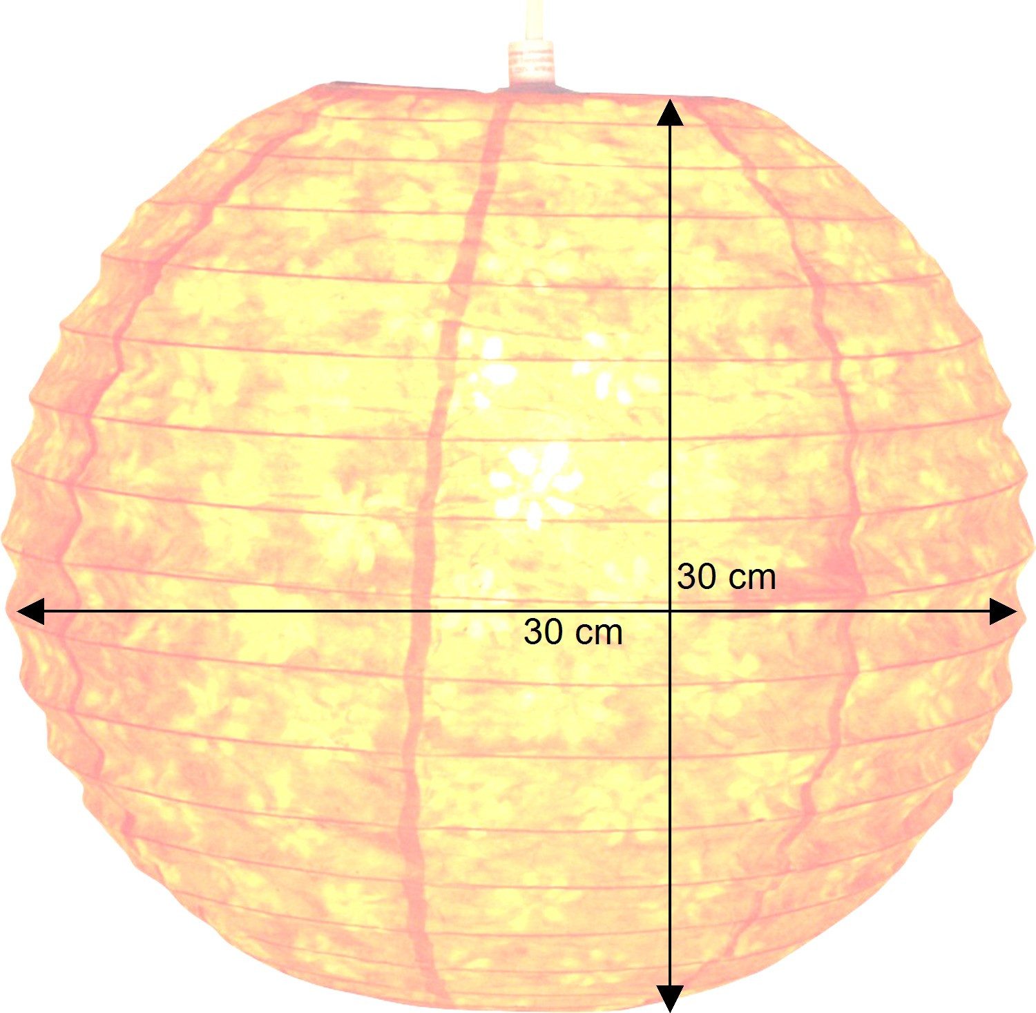 Guru-Shop Lampenschirm Runder Lokta Papierlampenschirm, Boho..