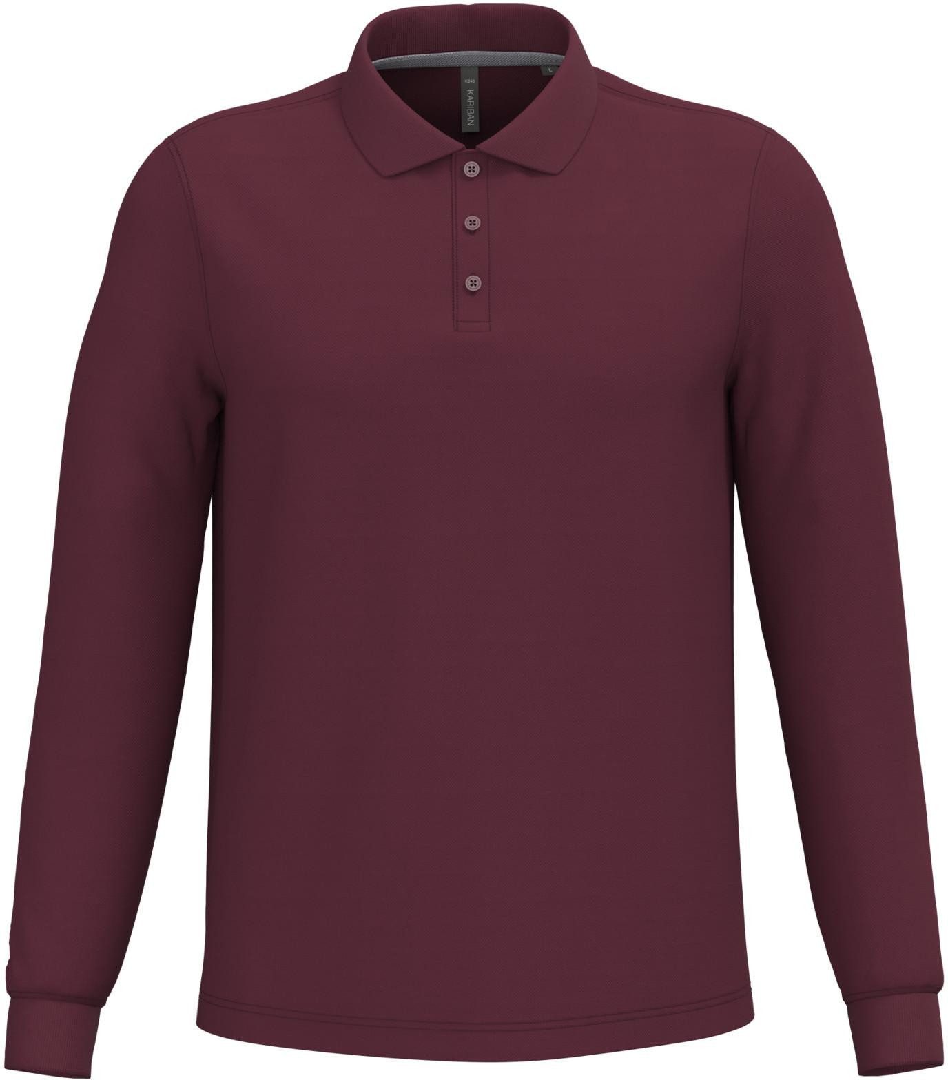 Kariban Langarm-Poloshirt Herren Langarm Poloshirt