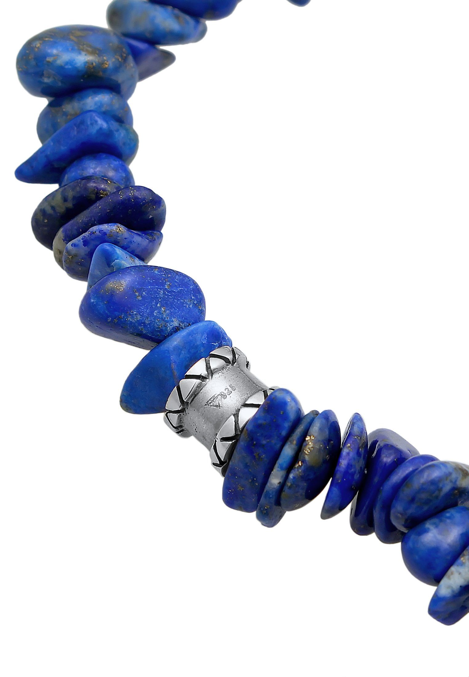 Vintage Kuzzoi Lazuli Silber Bead-Armband-Set Herren Bead Lapis 925