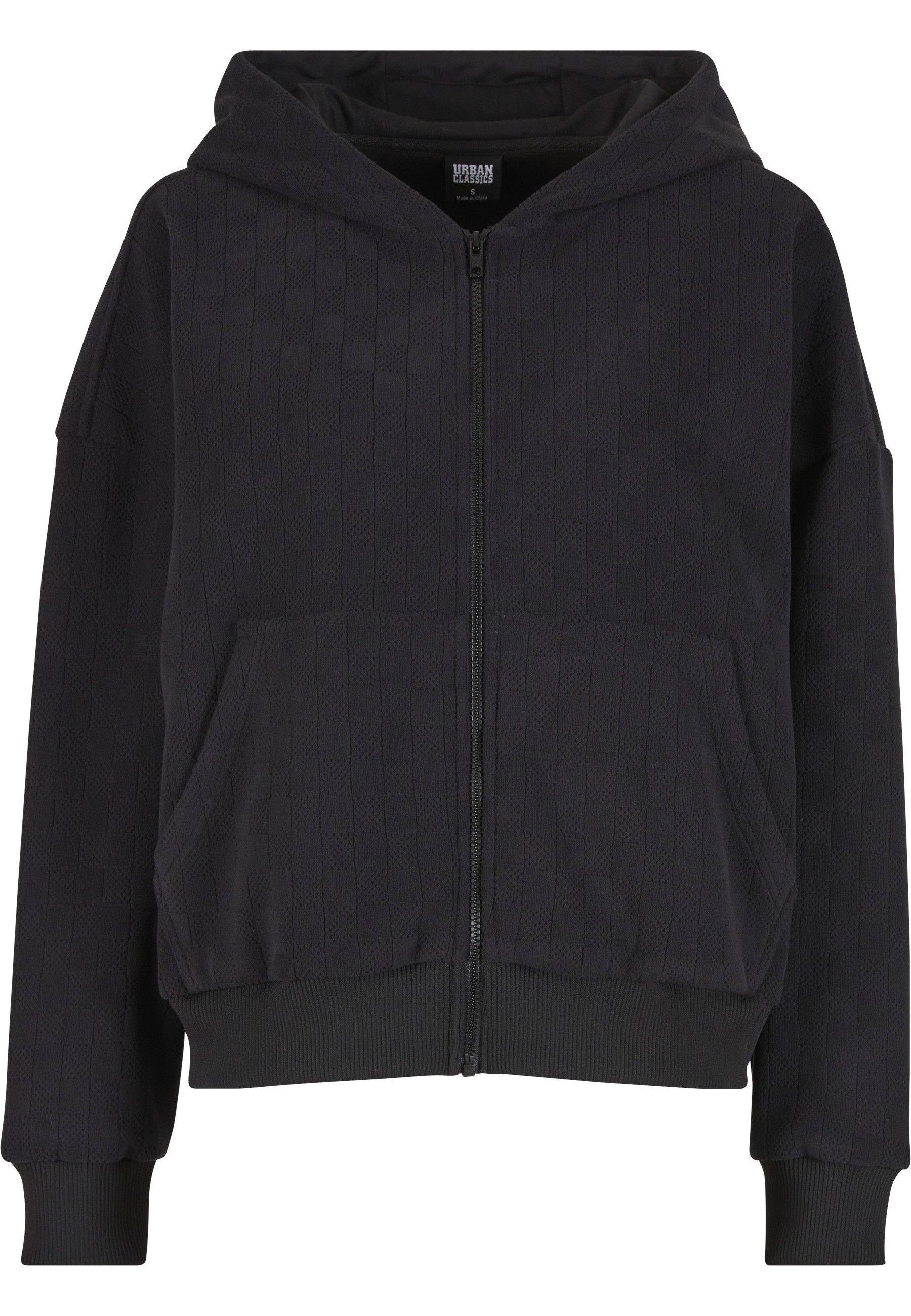 Sweatjacke Urban Classics Ladies Jacquard Velvet Oversized Zip Hoody