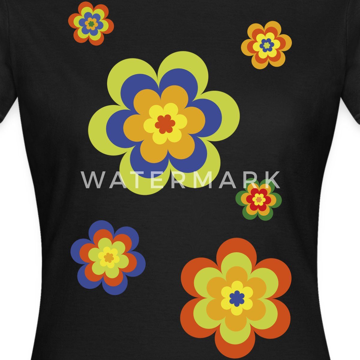 Spreadshirt T-Shirt Hippie Flower Power Blumen Fasching Frauen T-Shirt (1-t günstig online kaufen