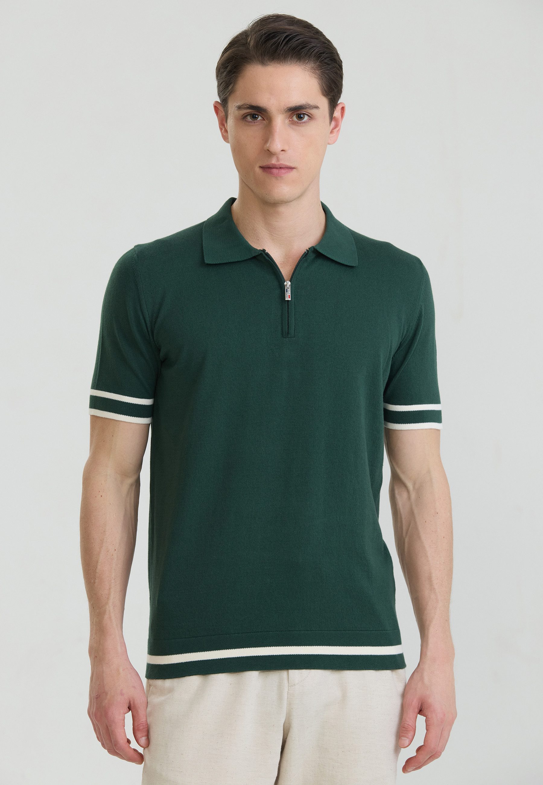 Felix Hardy Poloshirt Polo Shirt Kurzarm mit Reißverschluss