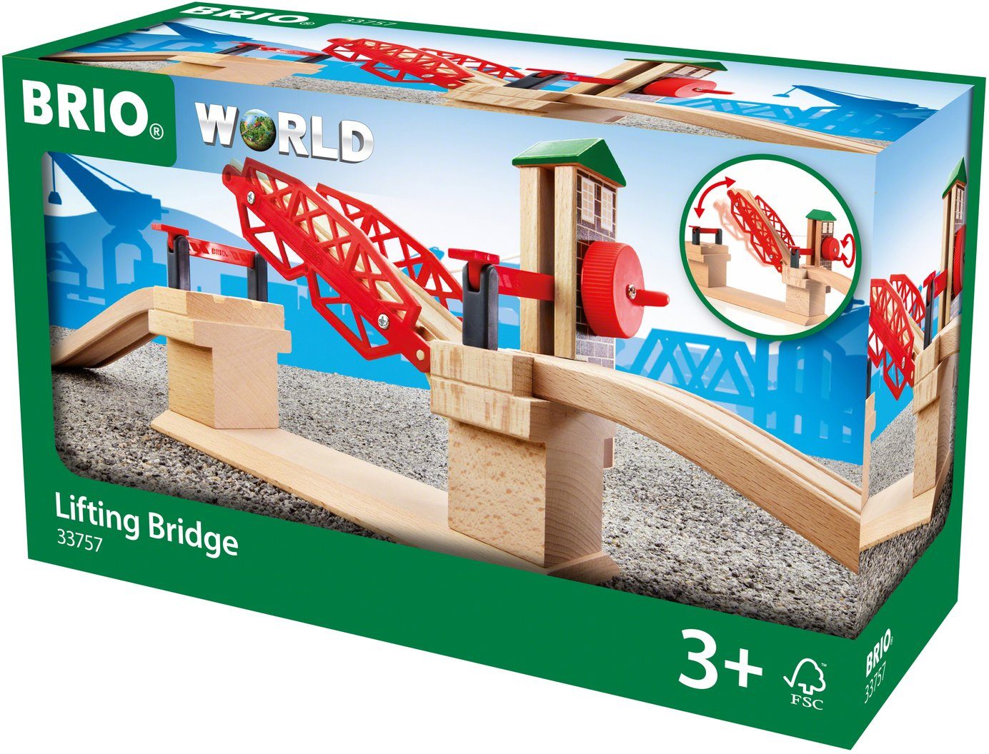 BRIO® Spielzeugeisenbahn-Brücke BRIO® WORLD, Hebebrücke