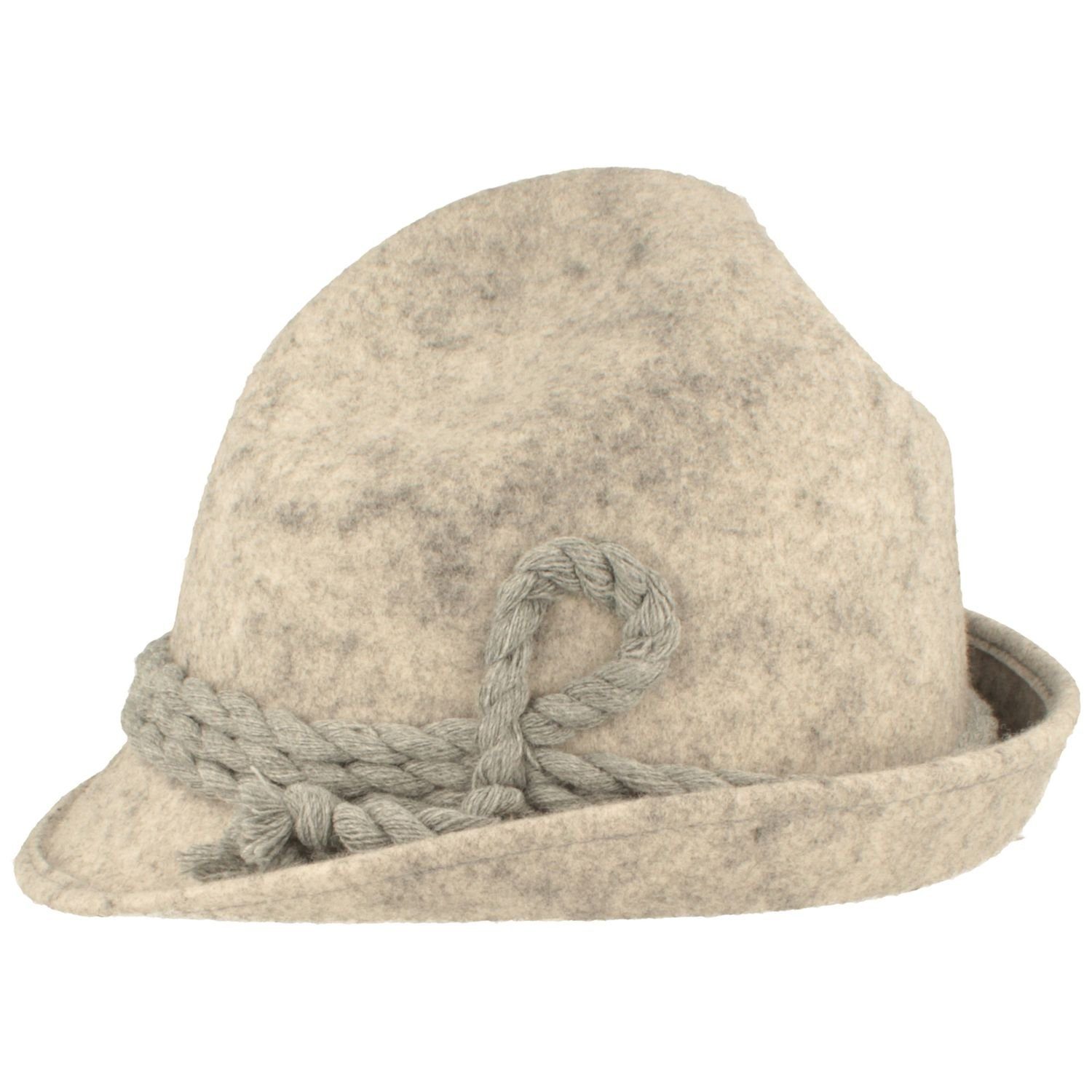 Breiter Trachtenhut Schmaler Spitzkopf mit Wollkordel günstig online kaufen