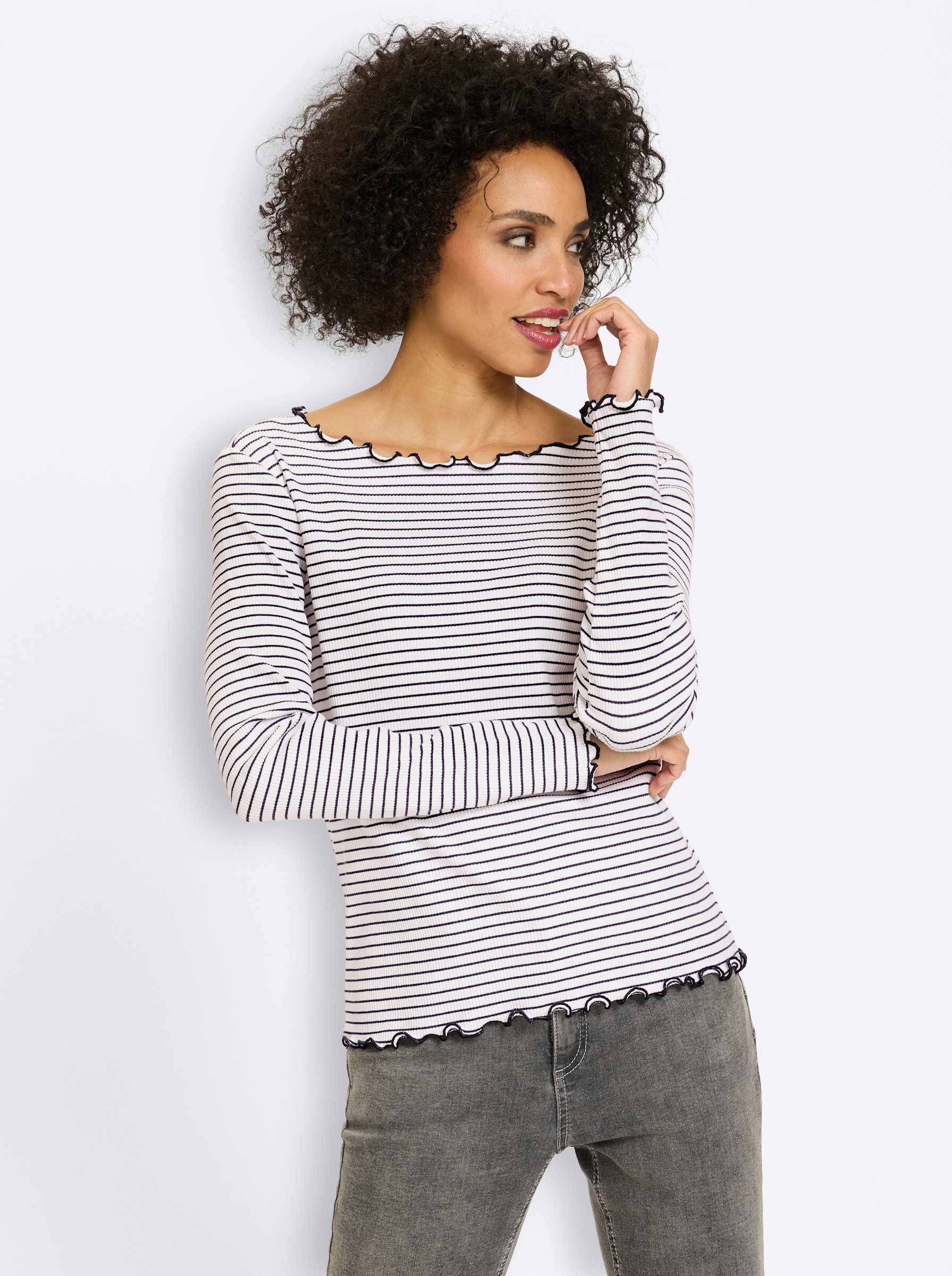 heine T-Shirt Ringelshirt Langarm