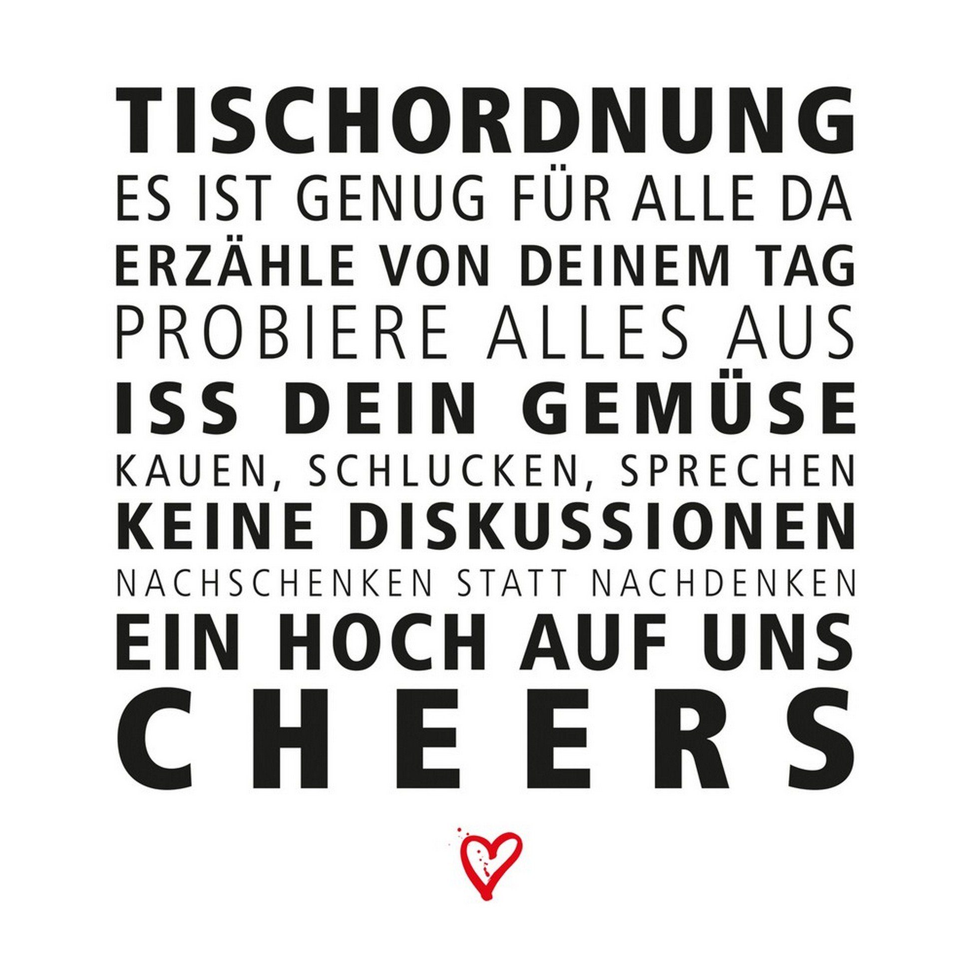 PPD Papierserviette 20 Servietten Tischordnung 33x33cm, (20 St)