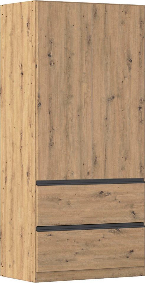 rauch Drehtürenschrank Kleiderschrank Schrank Garderobe COSTA in den Breiten 91/136/181 cm (in 3 Ausstattungen BASIC/CLASSIC/PREMIUM) viel Platz, grifflose Front und Push-to-Open Funktion MADE IN GERMANY