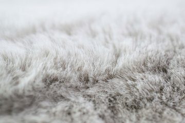Hochflor-Teppich Teppich Kunstfellteppich Hochflor Faux Fur Hasenfell uni Farbe beige, Teppich-Traum, rechteckig, Höhe: 30 mm