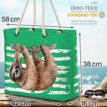 VOID Strandtasche (1-tlg), Faultier Shopper Tropen Sommer Faul Tier Beach Bag Regenwald Safari