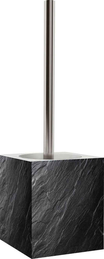Sanilo WC-Reinigungsbürste Granit, eckige Form, mit auswechselbarem Bürstenkopf