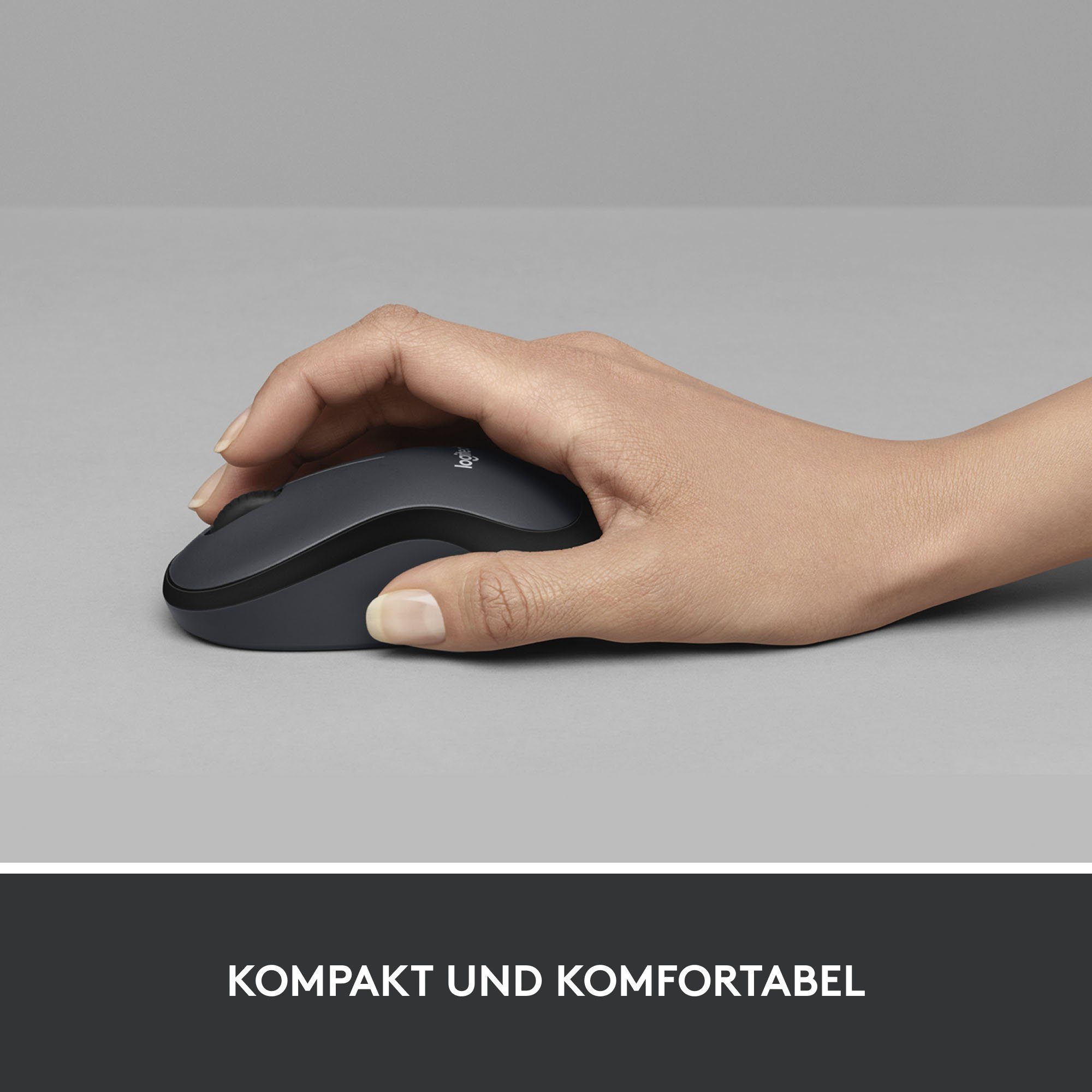 Logitech M220 SILENT Kabellose Maus, Für Links- & Rechtshänder Maus (RF Wireless)