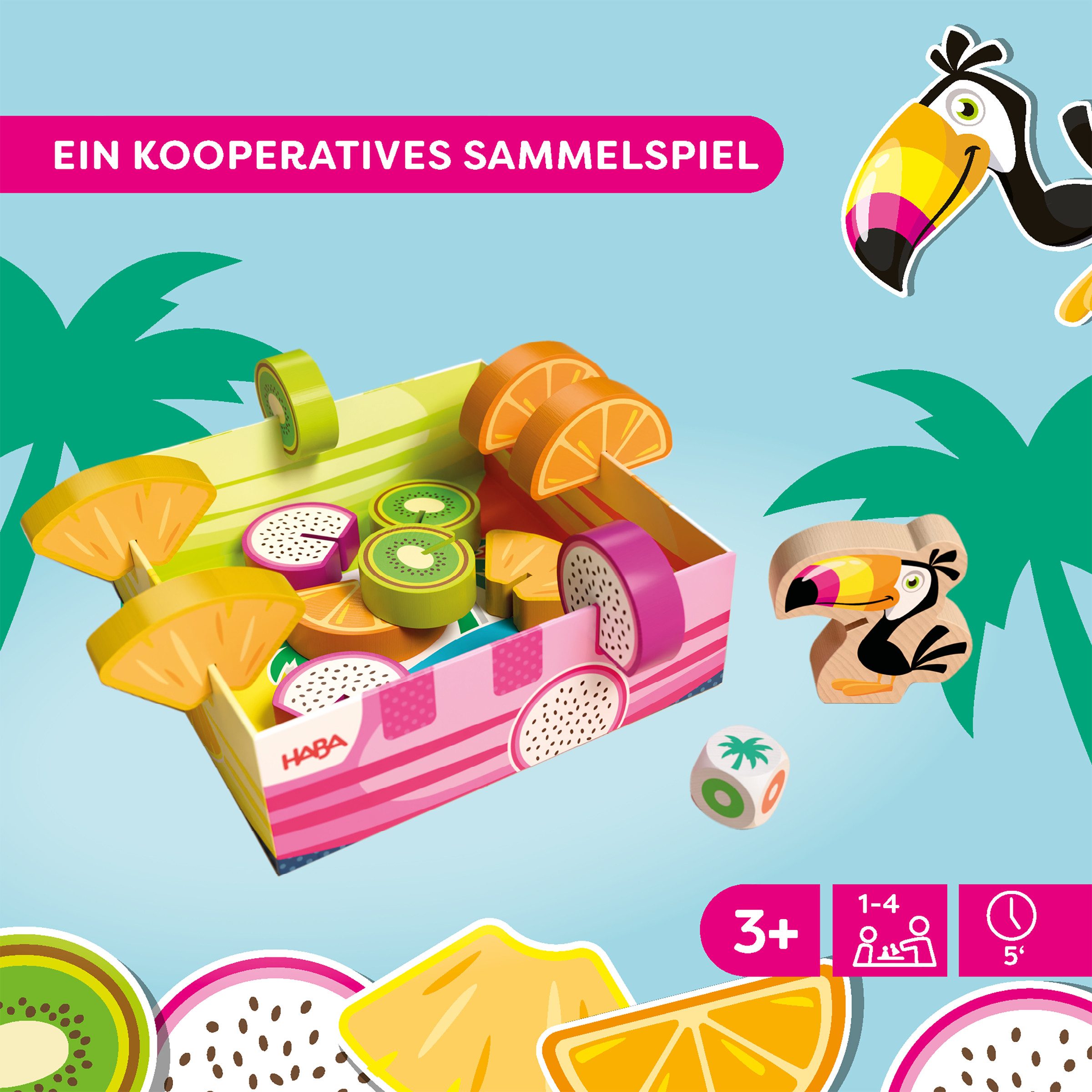 Haba Spiel Obstgarten Tropic, Gesellschaftsspiel, Brettspiel, Familienspiel
