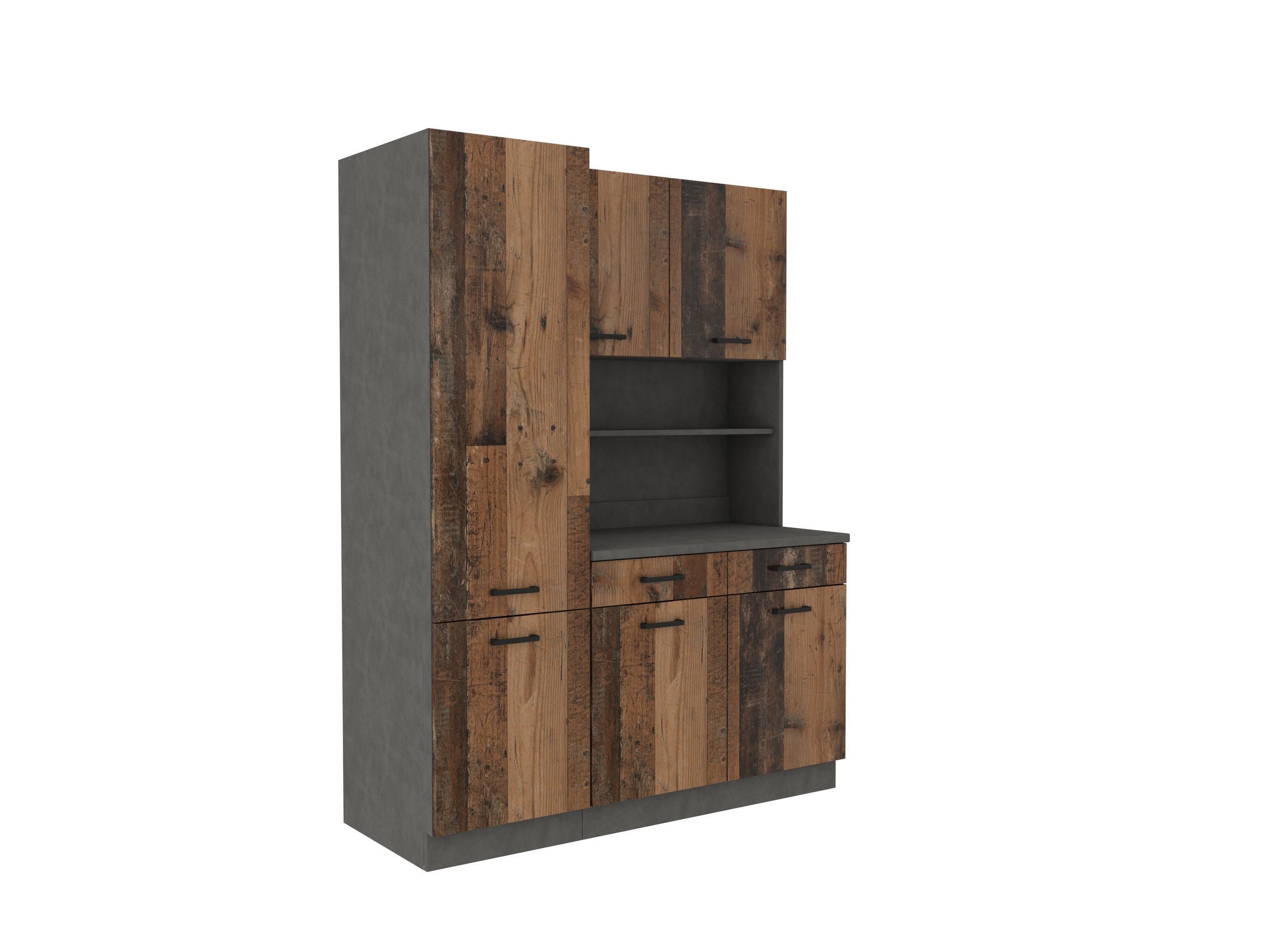 Küchen-Preisbombe Küchenzeile Mario 150 cm Küche Buffetküche Buffet Küchenb günstig online kaufen