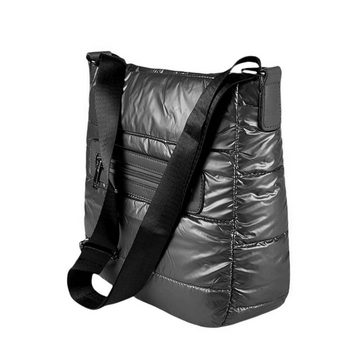 ITALYSHOP24 Schultertasche Damen Nylon Tasche CrossOver, als Handtasche, Umhängetasche, Shopper tragbar