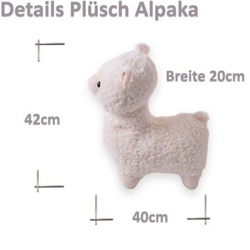 Kuscheltier Plüschtier Alpaca Lama 40cm Stofftier (1-St)