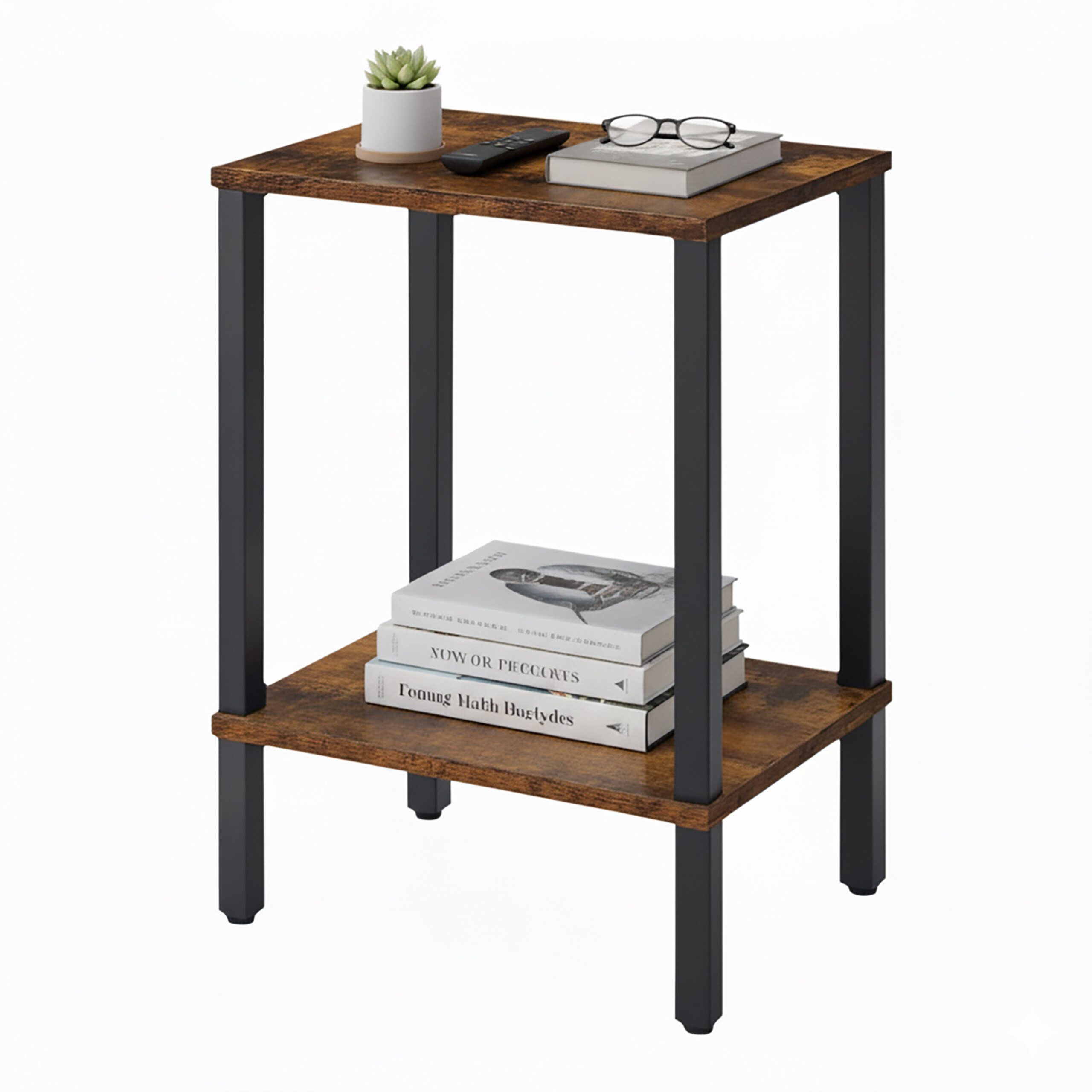 relaxdays Beistelltisch Industrial 2 Ebene