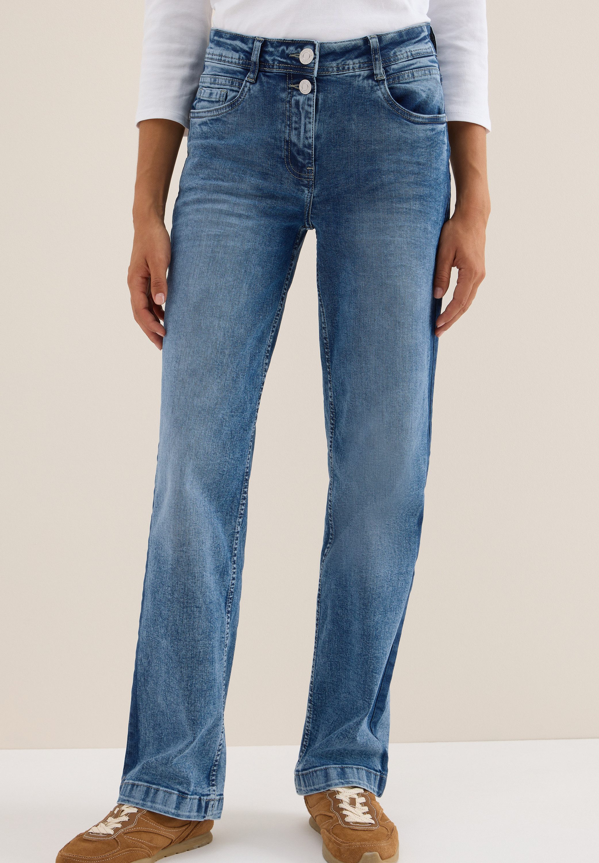 CECIL Straight-Jeans Style NEELE mit Gallonstreifen günstig online kaufen
