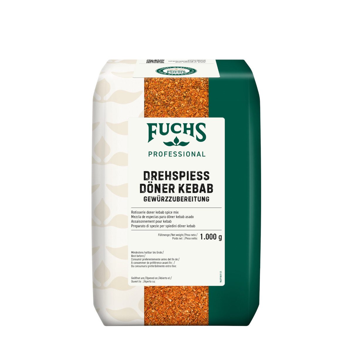 Fuchs Foodservice Gewürz, Fuchs Professional Drehspieß Döner Kebab Gewürzmischung 1000g