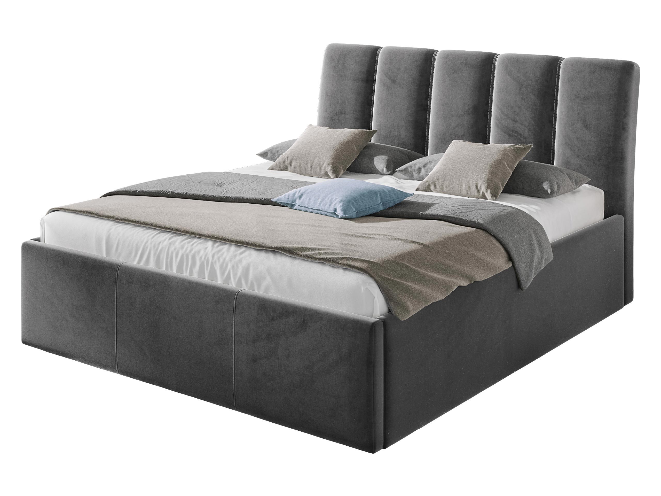 MIRJAN24 Polsterbett Sensi (Bettkasten + Gasdruckfedern), Polsterkopfteil, 140/160/180x200 cm