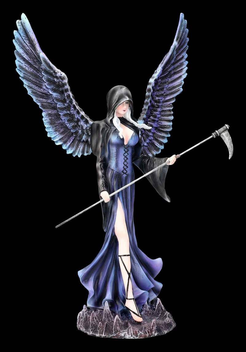Figuren Shop GmbH Fantasy-Figur Dark Angel Figur - Dark Mercy mit Sense blau - Fantasy Gothic Dekofiguren
