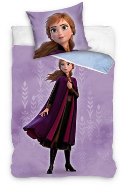 Kinderbettwäsche Disney´s Eiskönigin 2, Disney Frozen, Renforcé, 2 teilig, Wendemotiv Elsa oder Anna