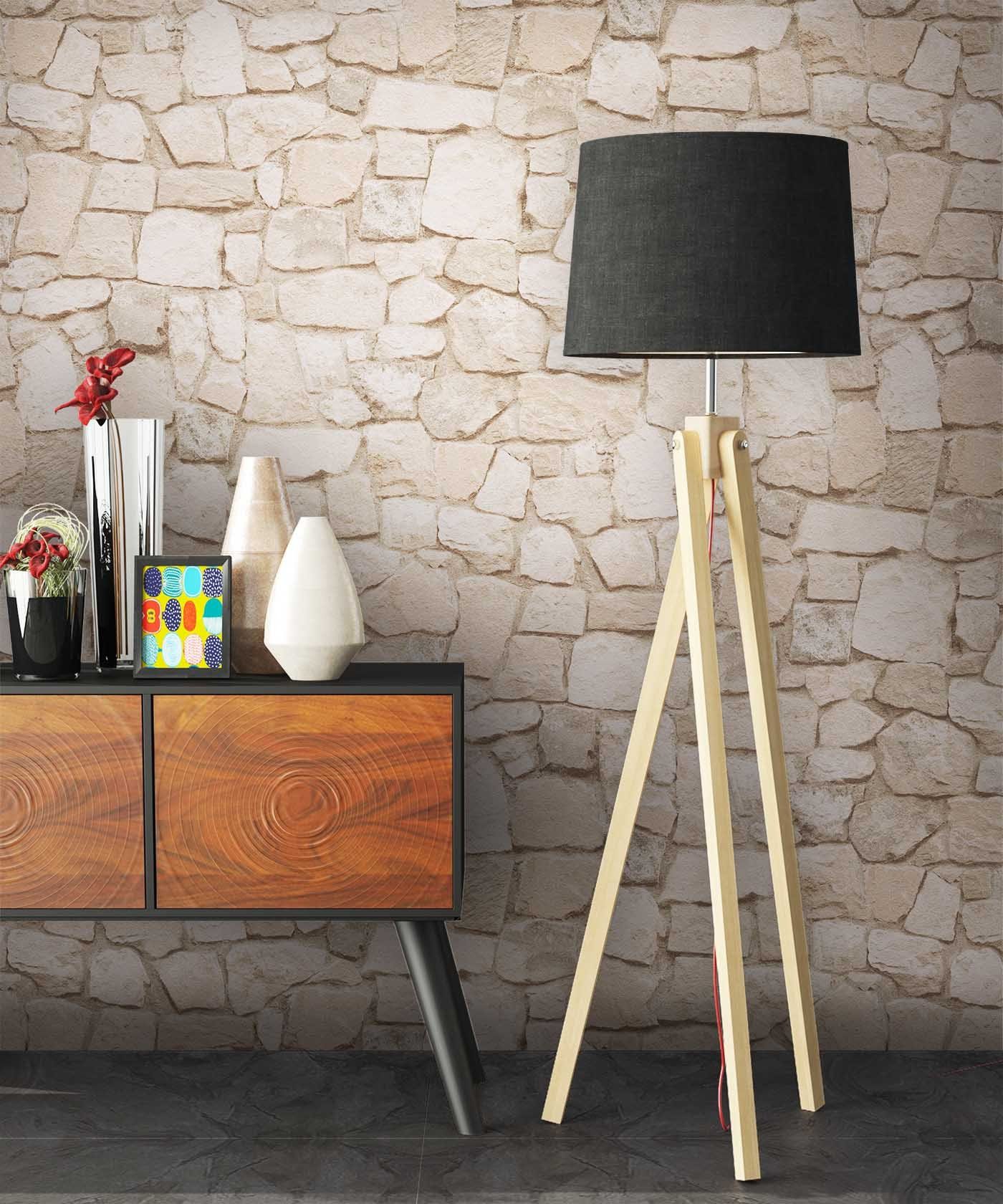 Newroom Vliestapete, Steintapete, Tapete, Grau, Steinoptik, Wohnzimmer, Zie günstig online kaufen