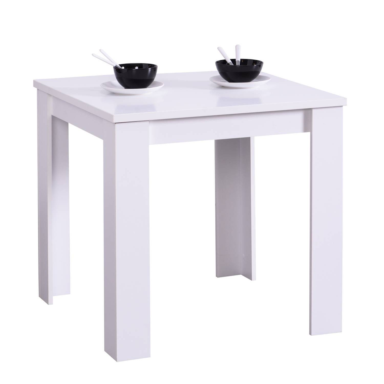Homestyle4u Esstisch Esszimmertisch Holztisch Küchentisch mehrere Größen Holz Massiv Eiche (kein Set) weiß | weiß | weiß